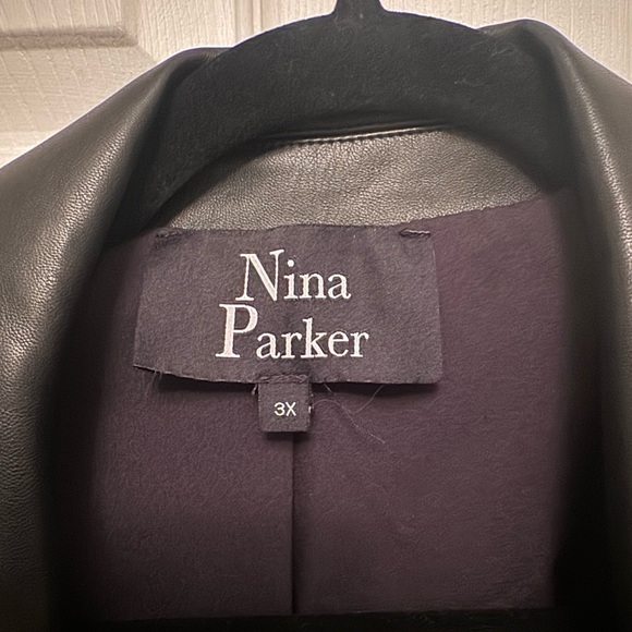 Nina Parker Quilted Black Leather Jacket - Picture 2 of 6